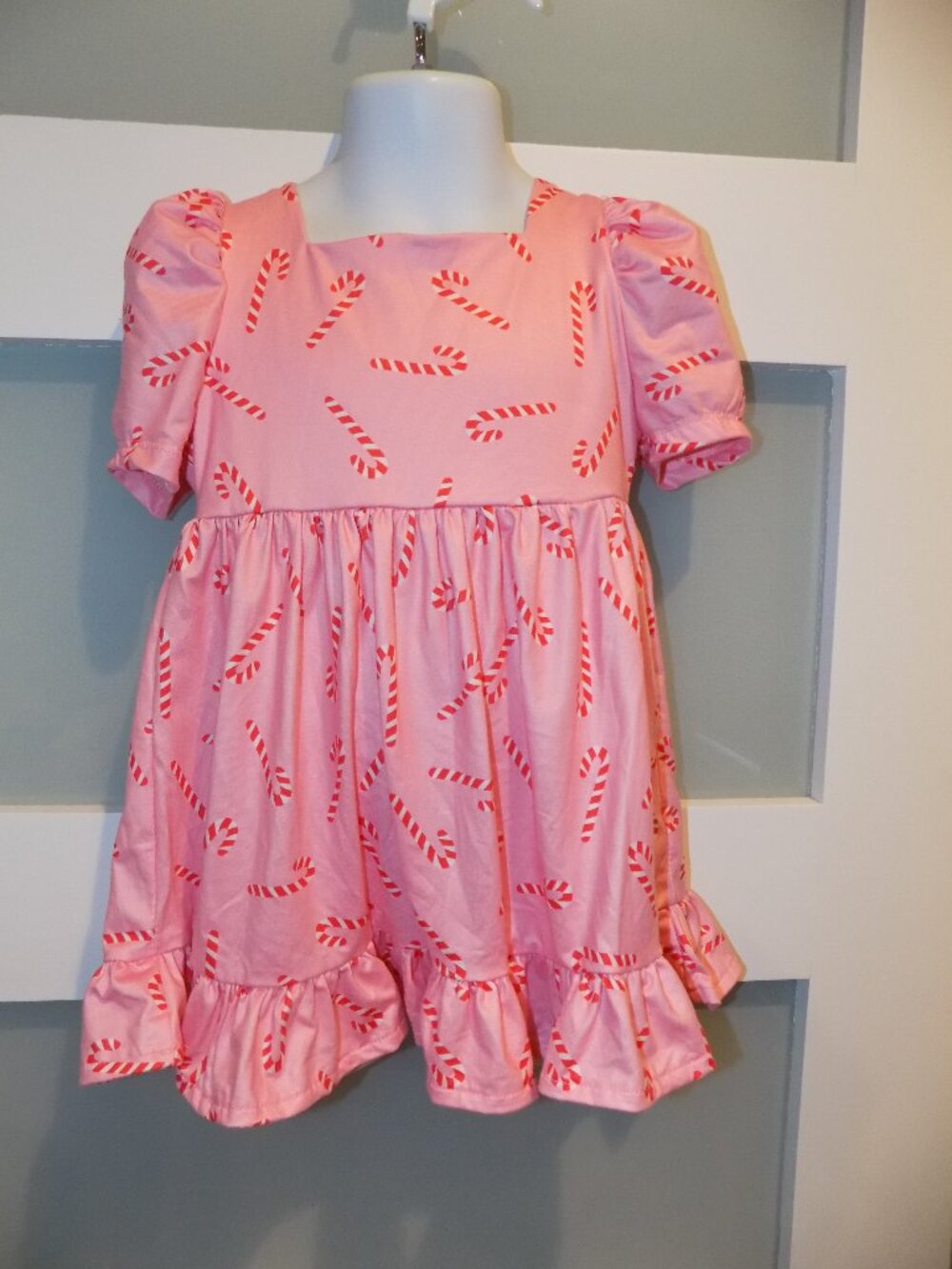 Bailey’s Blossoms Pink Candy Cane SS Dress Size 2T Girl's